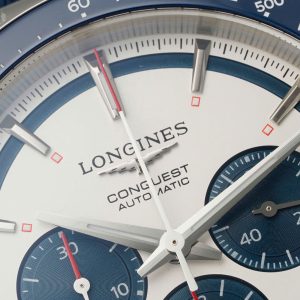 Đồng Hồ Longines Conquest Chế Tác Mặt Trắng Viền Xanh Dương Nhà Máy AF 42mm (2)