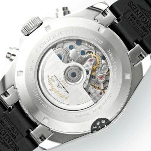 Đồng Hồ Longines Conquest Chế Tác Mặt Xám Dây Cao Su Nhà Máy AF 42mm (2)