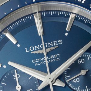 Đồng Hồ Longines Conquest Rep 11 Dây Cao Su Màu Xanh Dương Nhà Máy AF 42mm (2)