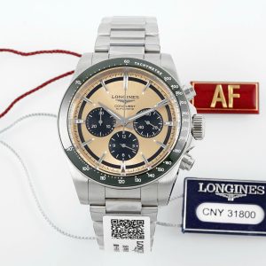 Đồng Hồ Longines Conquest Rep 11 Mặt Số Màu Be Dây Kim Loại Nhà Máy AF 42mm (2)