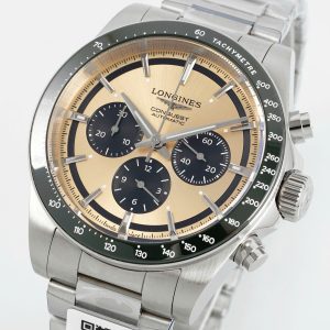 Đồng Hồ Longines Conquest Rep 11 Mặt Số Màu Be Dây Kim Loại Nhà Máy AF 42mm (2)