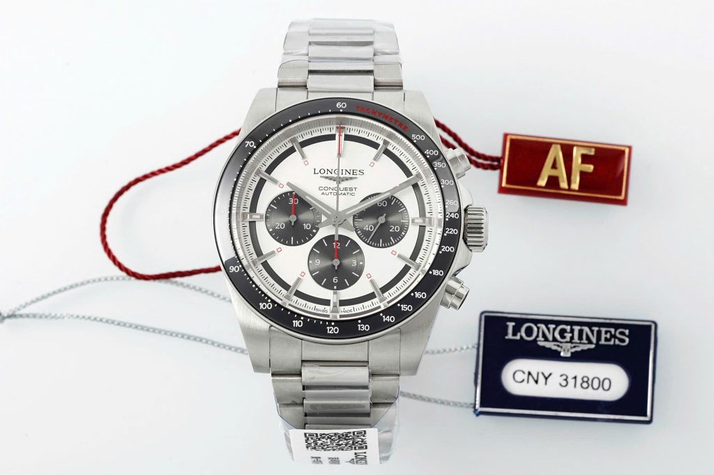Đồng Hồ Longines Conquest Rep 11 Mặt Trắng Dây Kim Loại Nhà Máy AF 42mm (2)