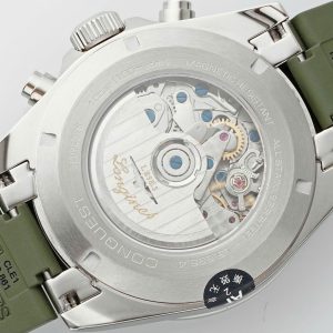 Đồng Hồ Longines Conquest Replica 11 Dây Cao Su Màu Xanh Quân Đội Nhà Máy AF 42mm (2)