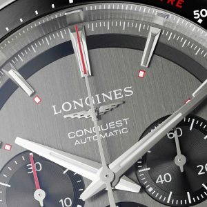 Đồng Hồ Longines Conquest Replica 11 Mặt Xám Dây Kim Loại Nhà Máy AF 42mm (2)