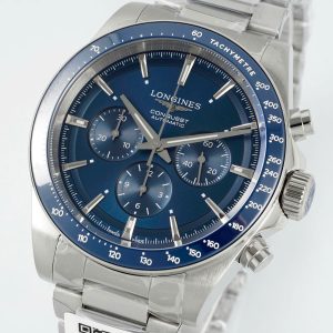 Đồng Hồ Longines Conquest Replica 11 Mặt Xanh Dương Dây Kim Loại Nhà Máy AF 42mm (2)