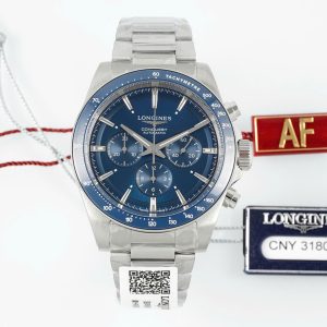 Đồng Hồ Longines Conquest Replica 11 Mặt Xanh Dương Dây Kim Loại Nhà Máy AF 42mm (2)
