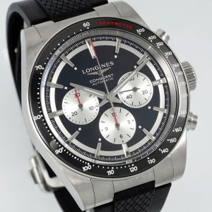 Đồng Hồ Longines Conquest Replica 11 Màu Den Dây Cao Su Nhà Máy AF 42mm (1)