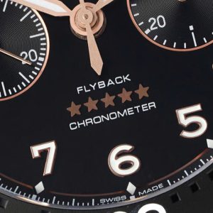 Đồng Hồ Longines Spirit Rep 11 Mặt Đen Dây Da Nâu 42mm (2)