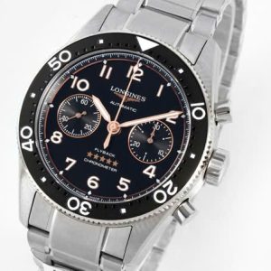 Đồng Hồ Longines Spirit Rep Cao Cấp Mặt Đen Máy Cơ Thuỵ Sỹ 42mm (2)