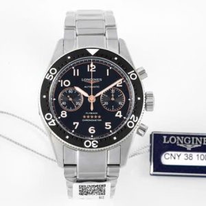 Đồng Hồ Longines Spirit Rep Cao Cấp Mặt Đen Máy Cơ Thuỵ Sỹ 42mm (2)
