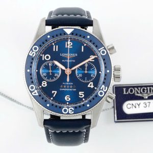 Đồng Hồ Longines Spirit Replica 11 Mặt Xanh Dương Dây Da 42mm (2)