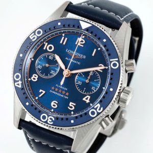 Đồng Hồ Longines Spirit Replica 11 Mặt Xanh Dương Dây Da 42mm (2)