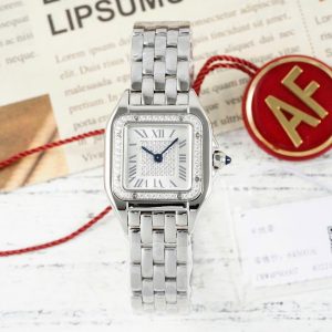 Đồng Hồ Nữ Cartier Panthere Chế Tác Mặt Trắng Máy Pin Thuỵ Sỹ 22x30mm (2)