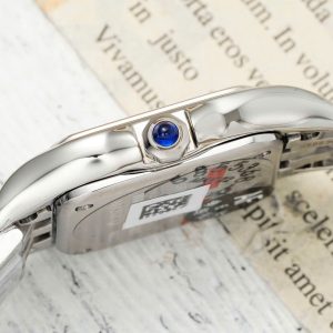 Đồng Hồ Nữ Cartier Panthere Replica 11 Mặt Số Đính Đá Dây Kim Loại 22x30mm (2)