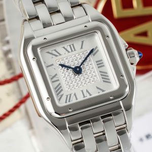 Đồng Hồ Nữ Cartier Panthere Replica 11 Mặt Số Đính Đá Dây Kim Loại 22x30mm (2)