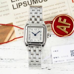 Đồng Hồ Nữ Cartier Panthere Replica 11 Mặt Số Đính Đá Dây Kim Loại 22x30mm (2)
