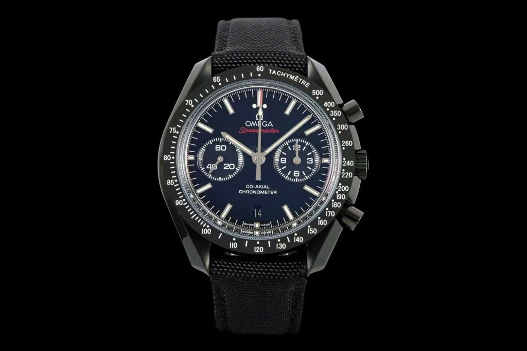 Đồng Hồ Omega Chế Tác Speedmaster Co-Axial Chronograph Vỏ Gốm Đen Dây Vải 44mm (2)