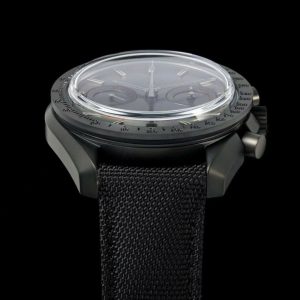 Đồng Hồ Omega Replica 11 SpeedMaster Dark Side Of The Moon Vỏ Gốm Đen Dây Vải 44mm (2)