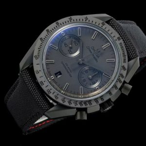 Đồng Hồ Omega Replica 11 SpeedMaster Dark Side Of The Moon Vỏ Gốm Đen Dây Vải 44mm (2)