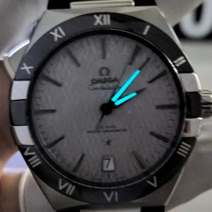 Đồng Hồ Omga Constellation Chế Tác Viền Màu Đen Dây Da 41mm (2)