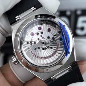 Đồng Hồ Omga Constellation Chế Tác Viền Màu Đen Dây Da 41mm (2)