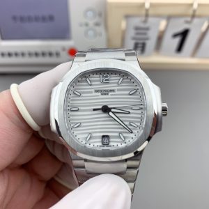 Đồng Hồ Patek Philippe Nautilus 7118 Chế Tác Mặt Trắng Dây Kim Loại Nhà Máy 3K 35 (2)