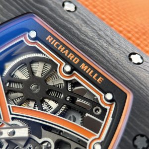 Đồng Hồ Richard Mille RM 67-02 McLaren Lando Norris Replica 11 Vỏ Carbon Siêu Nhẹ Dây Vải Màu Cam 38.7x47 (2)