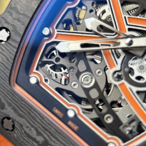 Đồng Hồ Richard Mille RM 67-02 McLaren Lando Norris Replica 11 Vỏ Carbon Siêu Nhẹ Dây Vải Màu Cam 38.7x47 (2)