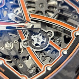 Đồng Hồ Richard Mille RM 67-02 McLaren Lando Norris Replica 11 Vỏ Carbon Siêu Nhẹ Dây Vải Màu Cam 38.7x47 (2)