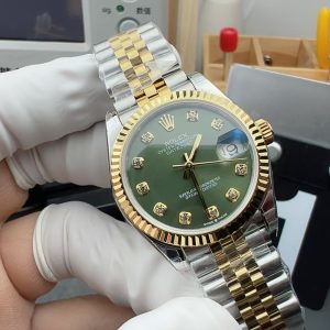 Đồng Hồ Rolex DateJust Nữ Chế Tác Mặt Xanh Lá Cây Dây Kim Loại Nhà Máy GS 31mm (1)