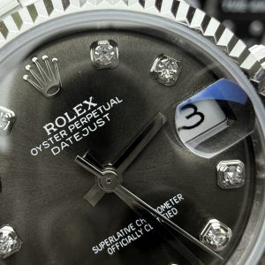 Đồng Hồ Rolex DateJust Replica 11 Mặt Xám Máy Cơ Thuỵ Sỹ Nữ 31mm (2)