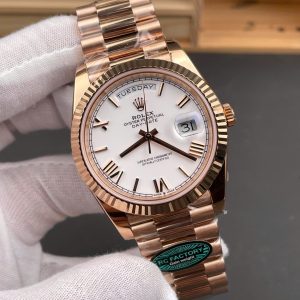 Đồng Hồ Rolex Day-Date Chế Tác Mặt Trắng Bộ Máy Calibre 3255 Xưởng RC 40mm (2)