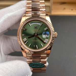 Đồng Hồ Rolex Day-Date Chế Tác Mặt Xanh Mint Bộ Máy Calibre 3255 Xưởng RC 40mm (2)