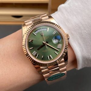 Đồng Hồ Rolex Day-Date Chế Tác Mặt Xanh Mint Bộ Máy Calibre 3255 Xưởng RC 40mm (2)