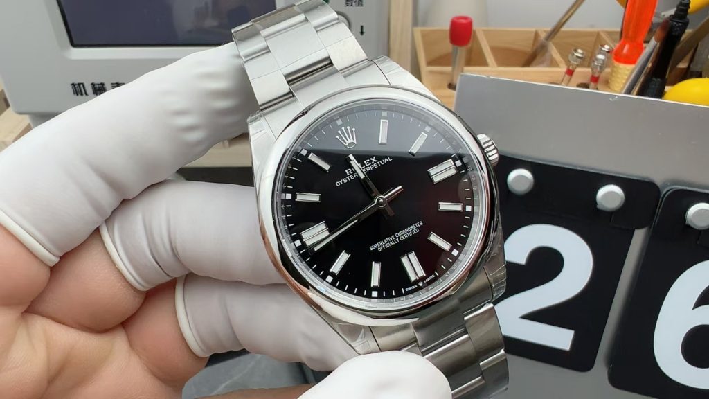 Đồng Hồ Rolex Oyster Perpetual Chế Tác Mặt Đen Máy Cơ Thụy Sỹ VSF 41mm (2)
