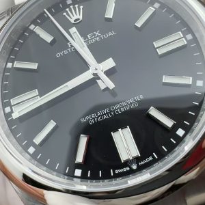 Đồng Hồ Rolex Oyster Perpetual Chế Tác Mặt Đen Máy Cơ Thụy Sỹ VSF 41mm (2)