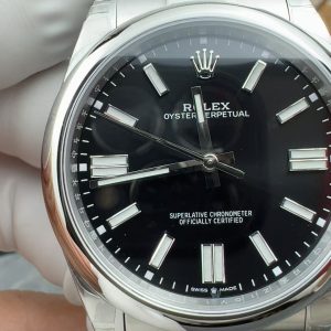 Đồng Hồ Rolex Oyster Perpetual Chế Tác Mặt Đen Máy Cơ Thụy Sỹ VSF 41mm (2)