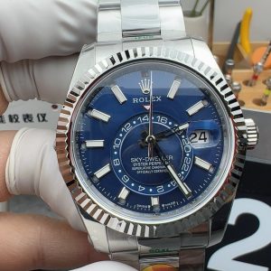 Đồng Hồ Rolex Sky Dweller Replica 11 Mặt Xanh Dương Dây Oyster 42mm (1)