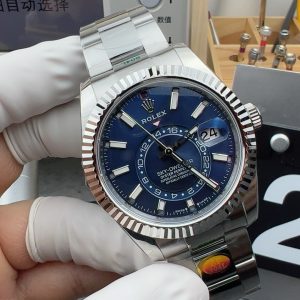 Đồng Hồ Rolex Sky Dweller Replica 11 Mặt Xanh Dương Dây Oyster 42mm (1)