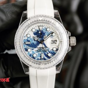 Đồng Hồ Rolex Submariner Phantomlab Chế Tác Mặt Số Hoạ Tiết Sóng Biển 40mm (2)