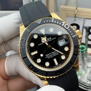 Đồng Hồ Rolex Yacht-Master 226658 Replica 11 Mặt Đen Vỏ Mạ Vàng Nhà Máy VS 42mm (2)