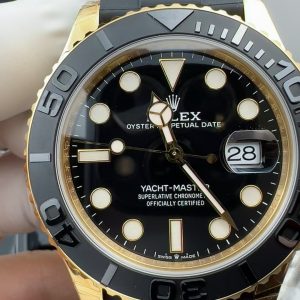 Đồng Hồ Rolex Yacht-Master 226658 Replica 11 Mặt Đen Vỏ Mạ Vàng Nhà Máy VS 42mm (2)