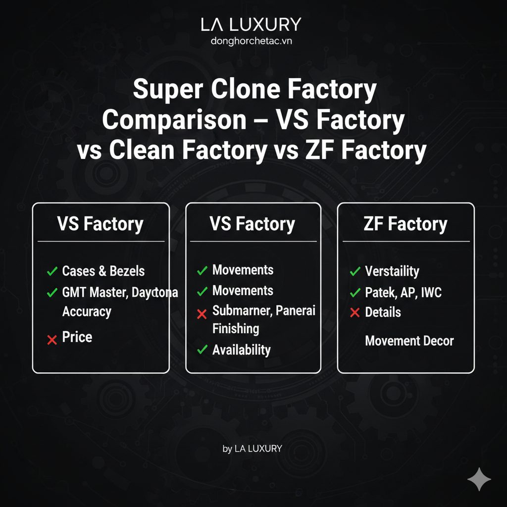 Super Clone Factory Comparison – VS Factory vs Clean Factory vs ZF Factory