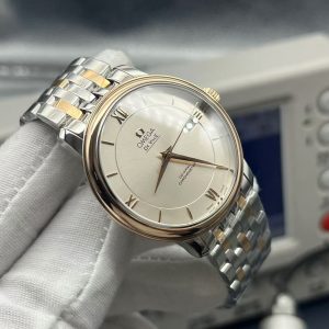 Đồng Hồ Nam Omega De Ville Prestige Rep 11 Mặt Trắng Bạc Máy Cơ Thuỵ Sỹ 39 (2)