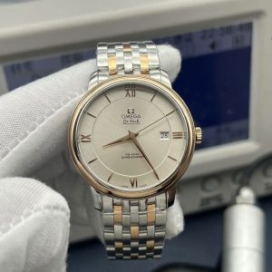 Đồng Hồ Nam Omega De Ville Prestige Rep 11 Mặt Trắng Bạc Máy Cơ Thuỵ Sỹ 39 (2)