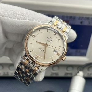 Đồng Hồ Nam Omega De Ville Prestige Rep 11 Mặt Trắng Bạc Máy Cơ Thuỵ Sỹ 39 (2)