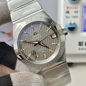 Đồng Hồ Omega Constellation Rep 11 Mặt Xám Dây Kim Loại 38mm (1)