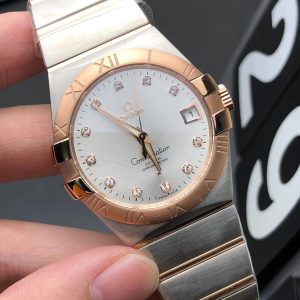 Đồng Hồ Omega Constellation Replica 11 Mặt Số Màu Bạc Dây Kim Loại 38mm (2)