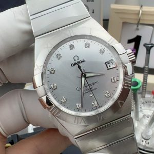 Đồng Hồ Omega Constellation Replica 11 Mặt Xám Bạc Máy Cơ Thuỵ Sỹ 38mm (2)