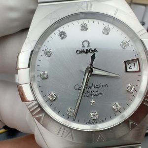 Đồng Hồ Omega Constellation Replica 11 Mặt Xám Bạc Máy Cơ Thuỵ Sỹ 38mm (2)